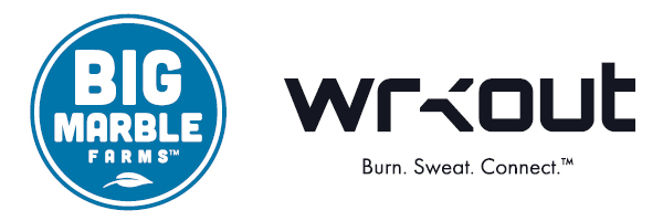 Big Marble Farms logo and Wrkout logo