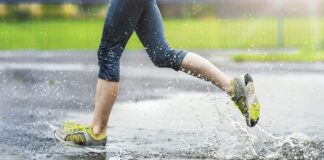Running in the rain