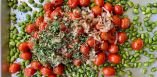 Edamame with Cherry Tomatoes