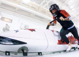 Bobsleigh’s Badass Trailblazer Kaillie Humphries pushes her sled